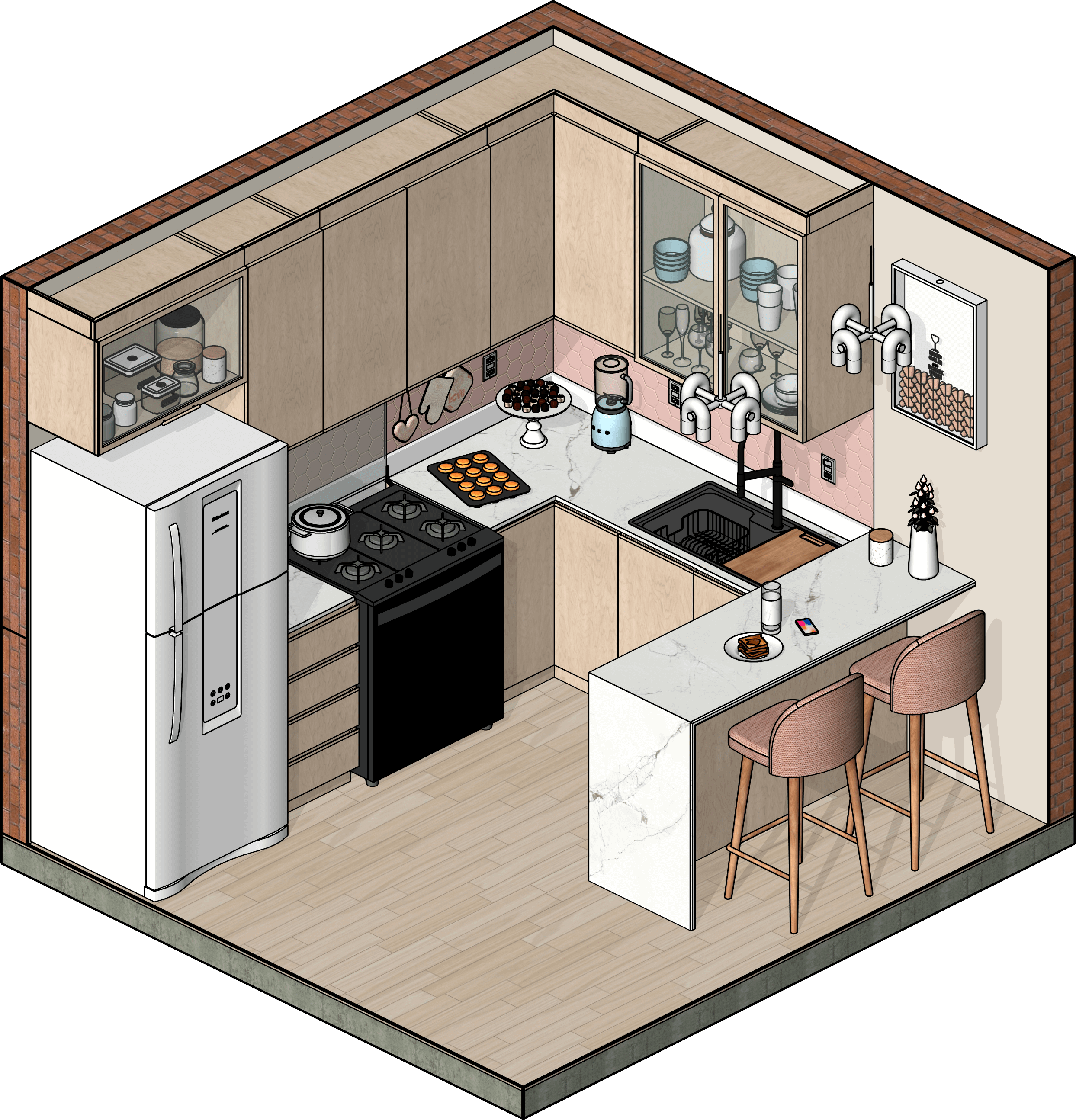 Parametric Revit Families for Interior Design Blocks